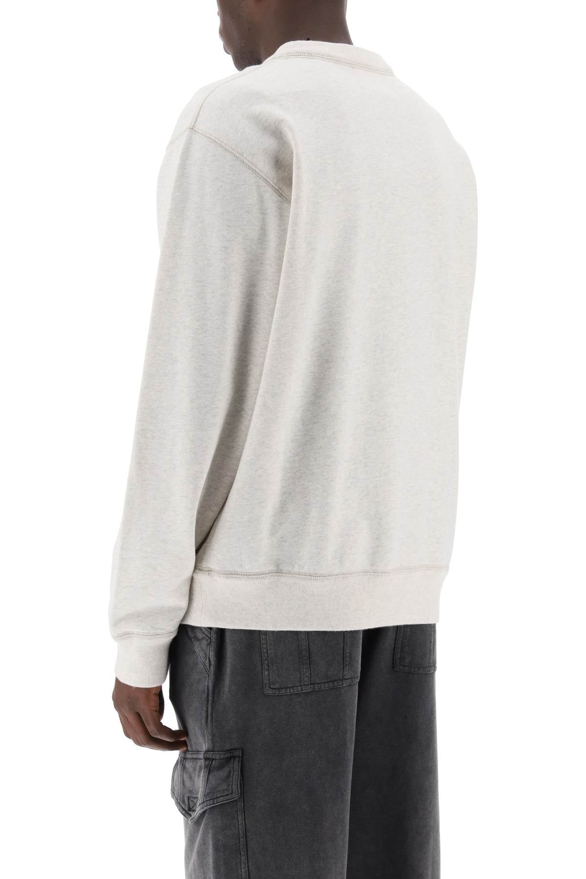 Marant Mikoy Flocked Logo Sweatshirt   Neutral