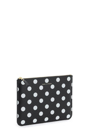 Comme Des Garcons Wallet Polka Dots Pouch   Black