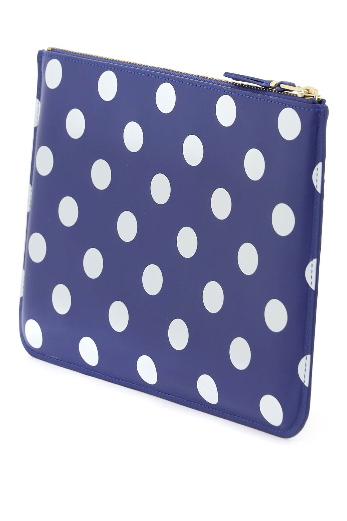 Comme Des Garcons Wallet Polka Dots Pouch   Blue