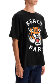 Kenzo Lucky Tiger Oversized T Shirt   Black