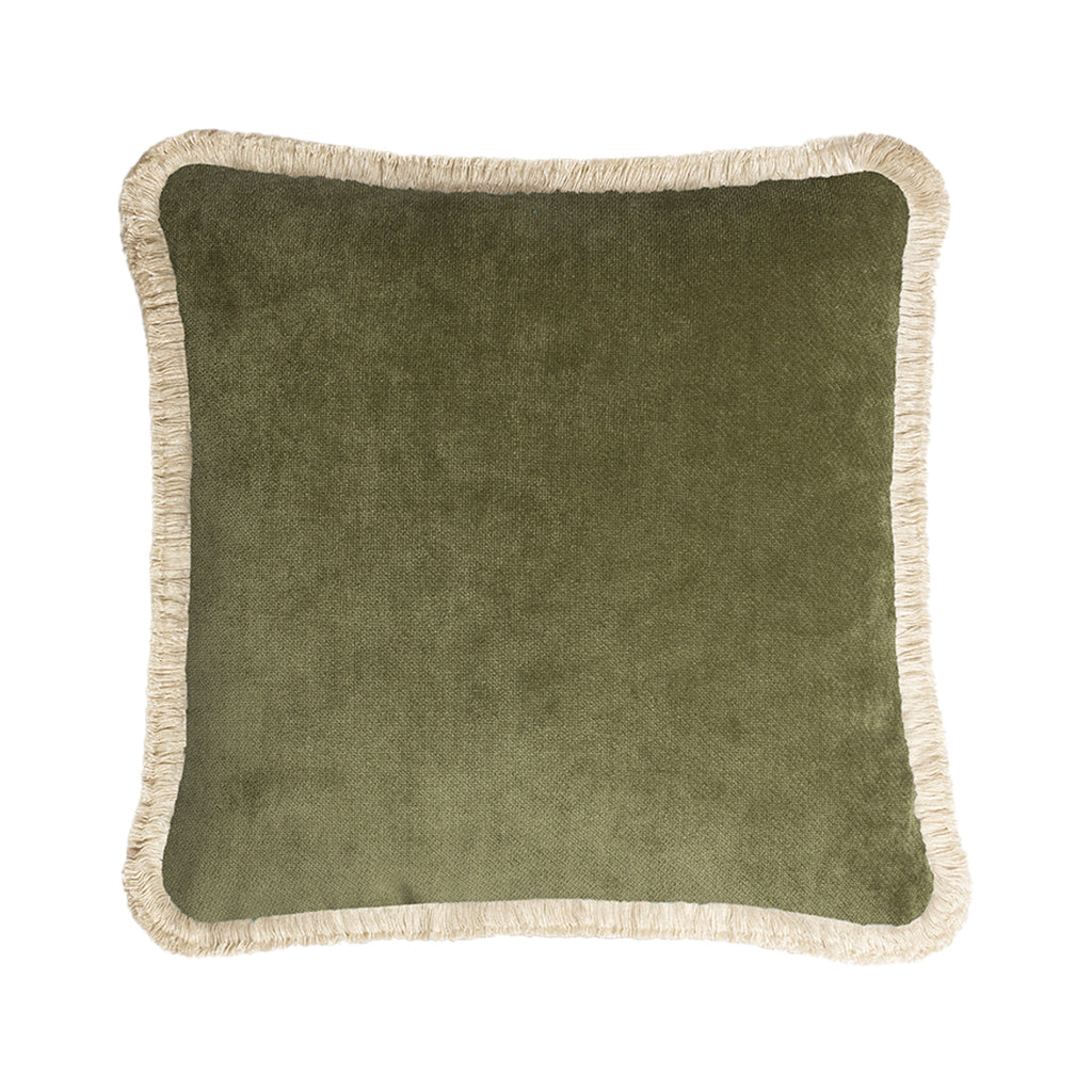 Lo Decor Velvet Green Square Cushion
