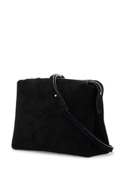 Khaite Suede Leather Lina Clutch Bag   Black