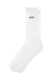 Drole De Monsieur Logoed Socks   White