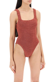 Hunza G. Square Neck Swimsuit   Brown