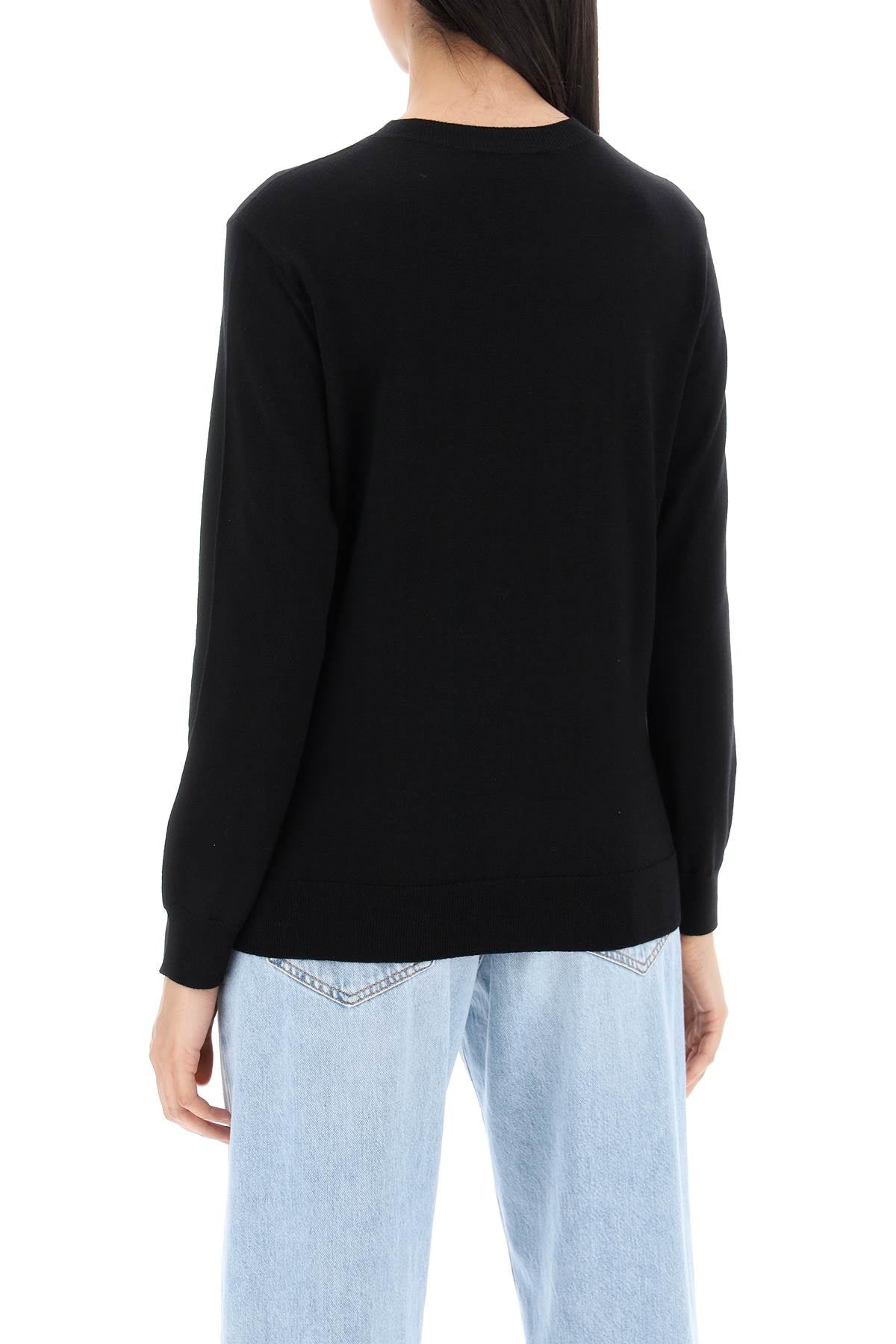 A.P.C. Wool Crewneck Pullover   Black