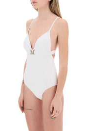 Max Mara Beachwear One Piece Swimsuit With Cup   White