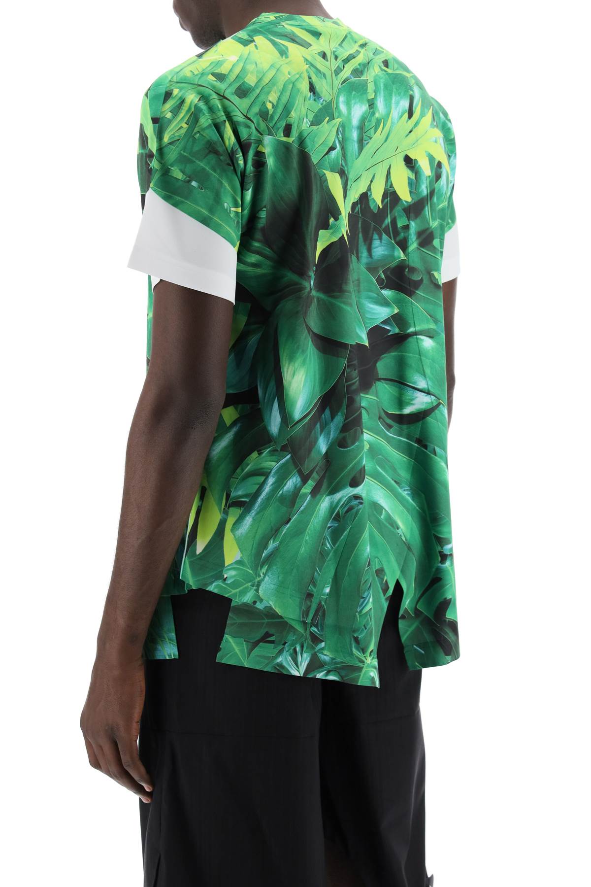 Comme Des Garcons Homme Plus Jungle Print T Shirt With   Green