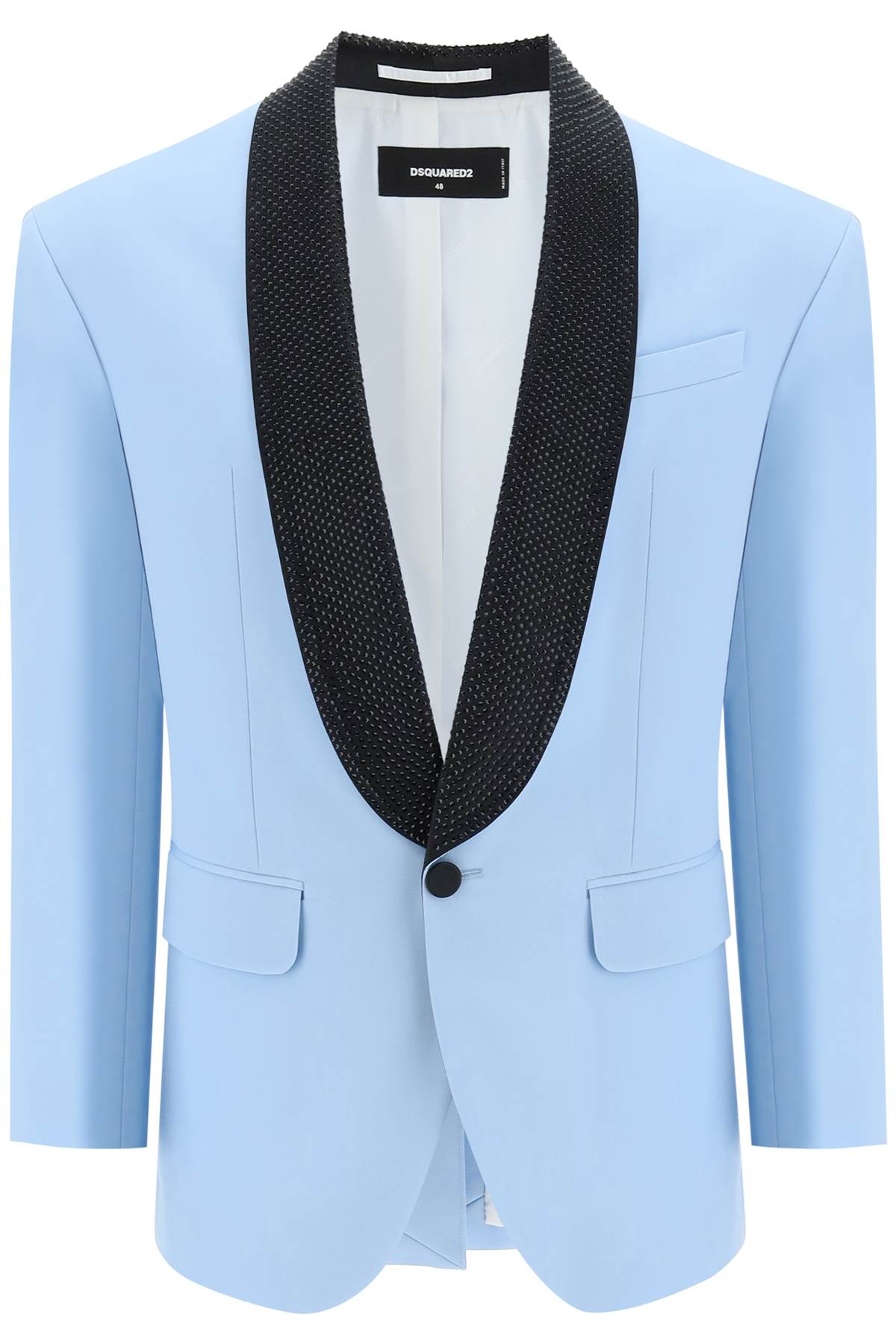 Dsquared2 Wool Barathea 80's Blazer   Light Blue