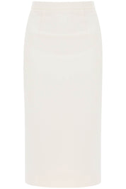 Roland Mouret Midi Cady Skirt In   White