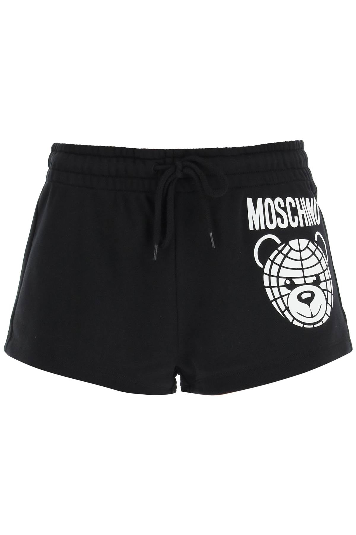 Moschino Sporty Shorts With Teddy Print   Black