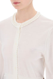 Simone Rocha "cropped Cardigan With Pearl   White