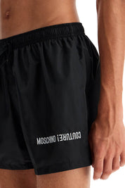 Moschino Embroidered Sea Boxer Shorts   Black