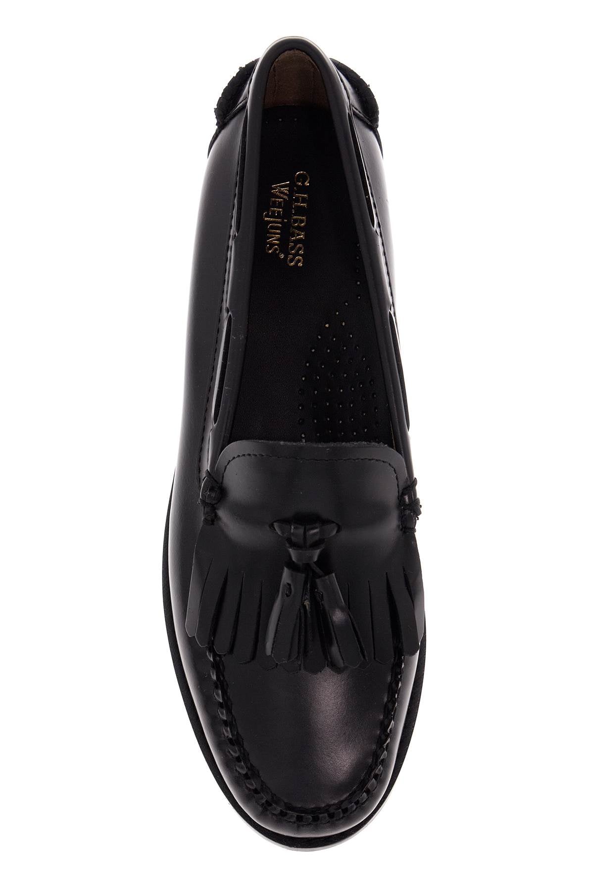 G.H. Bass Esther Kiltie Weejuns Loafers In Brushed Leather   Black