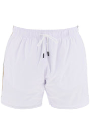 Boss Replace With Double Quoteseaside Bermuda Shorts With Tr   White