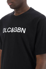 Dolce & Gabbana Crewneck T Shirt With Logo   Black