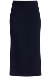 Alessandra Rich Replace With Double Quotevirgin Wool Midi Skirtreplace With Double Quote   Blue