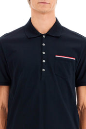 Thom Browne Mercerized Cotton Polo Shirt   Blue