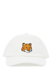 Maison Kitsune Fox Head Baseball Cap   White