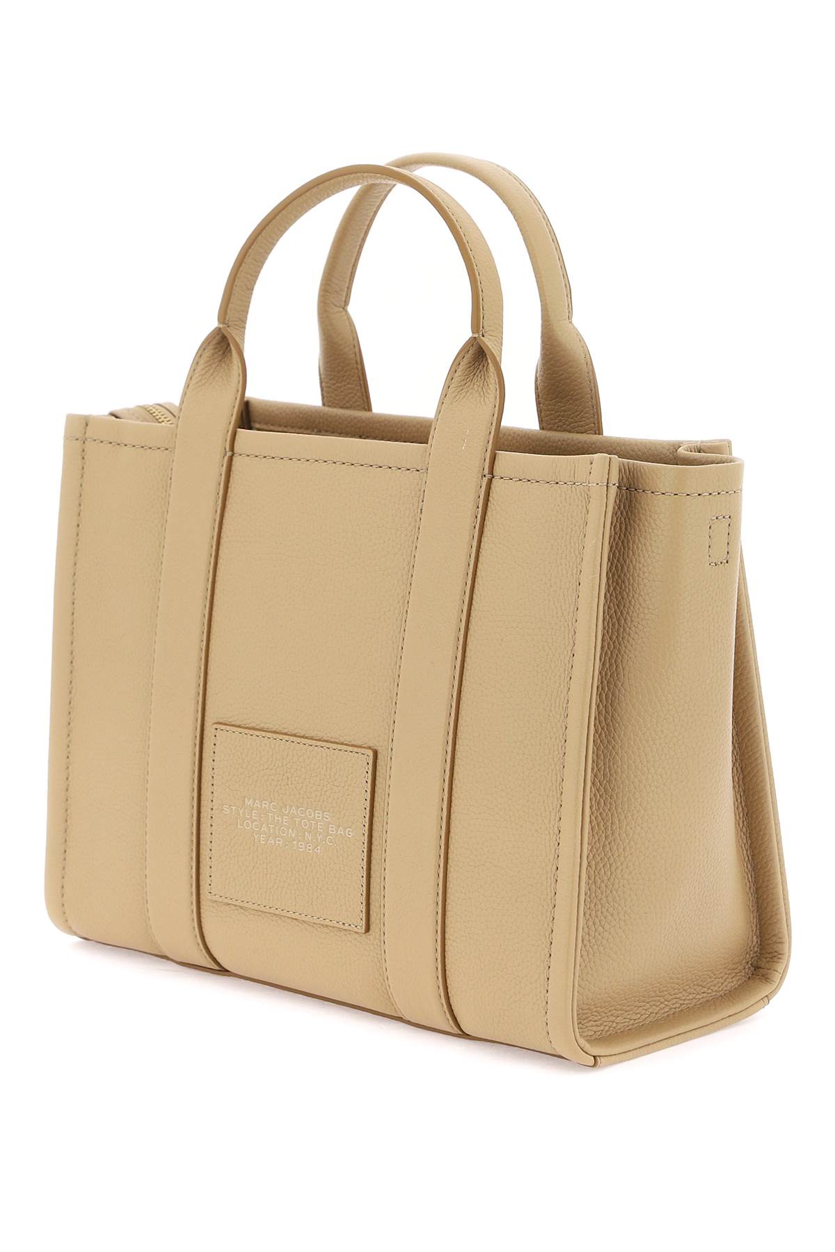 Marc Jacobs The Leather Medium Tote Bag   Beige