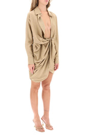 Jacquemus La Robe Bahia Mini Dress   Beige