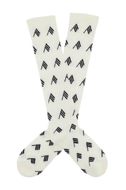 The Attico Logo Short Sports Socks   Beige