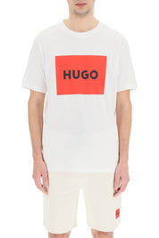 Hugo Dulive T Shirt With Logo Box   White