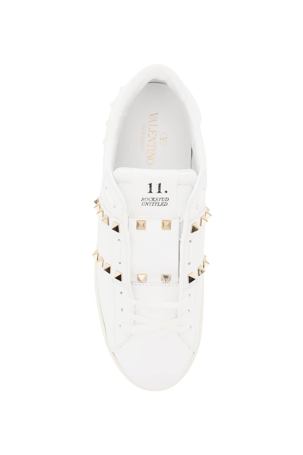 Valentino Garavani Open Rockstud Untitled Sneaker   White