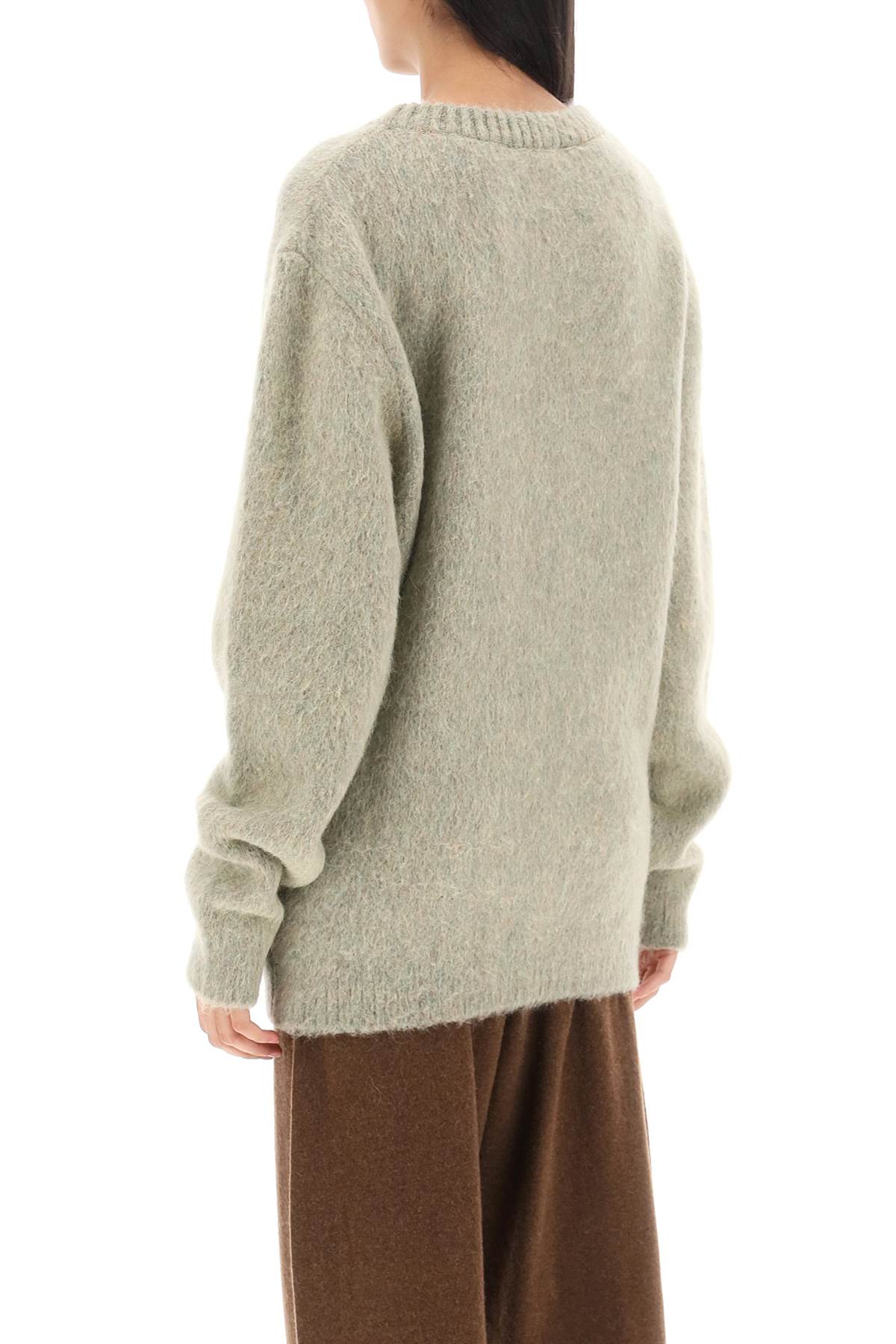 Lemaire Sweater In Melange Effect Brushed Yarn   Green