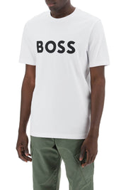 Boss Tiburt 354 Logo Print T Shirt   White