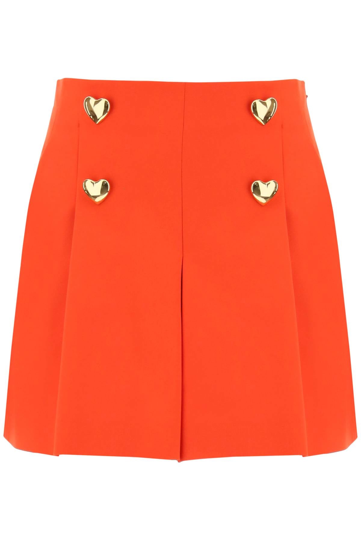 Moschino Shorts With Heartshaped Buttons   Red