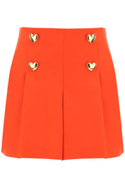 Moschino Shorts With Heartshaped Buttons   Red