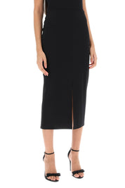 Dolce & Gabbana Milano Stitch Pencil Skirt   Black