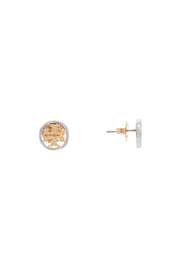 Tory Burch Miller Button Earrings In Italian Style   Gold