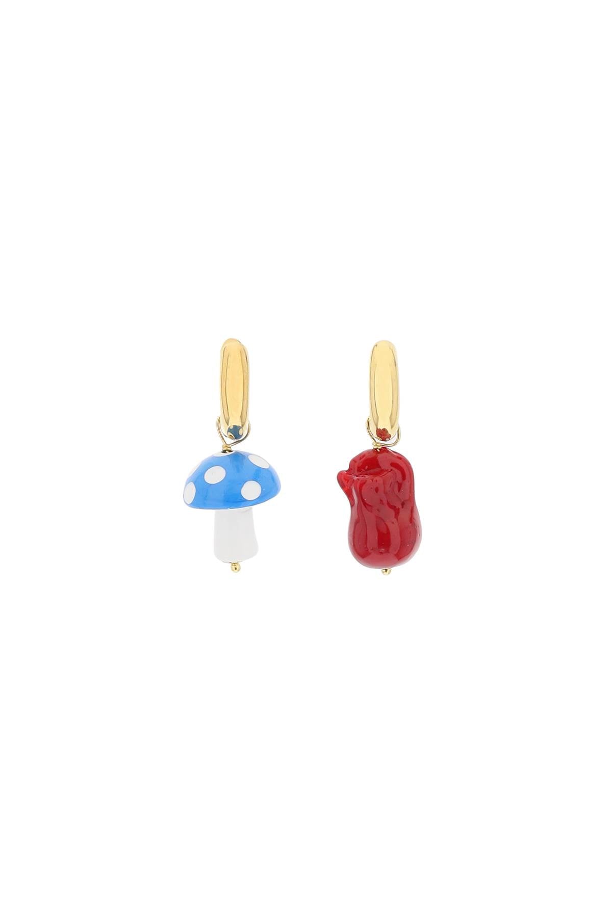 Timeless Pearly Earrings With Charms   Multicolor