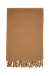 A.P.C. Alix Brodée Wool Scarf   Brown