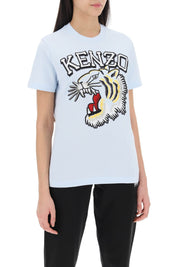 Kenzo Tiger Varsity Crew Neck T Shirt   Light Blue