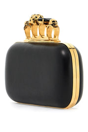 Alexander Mcqueen Chain Clutch With Knuckle   Black