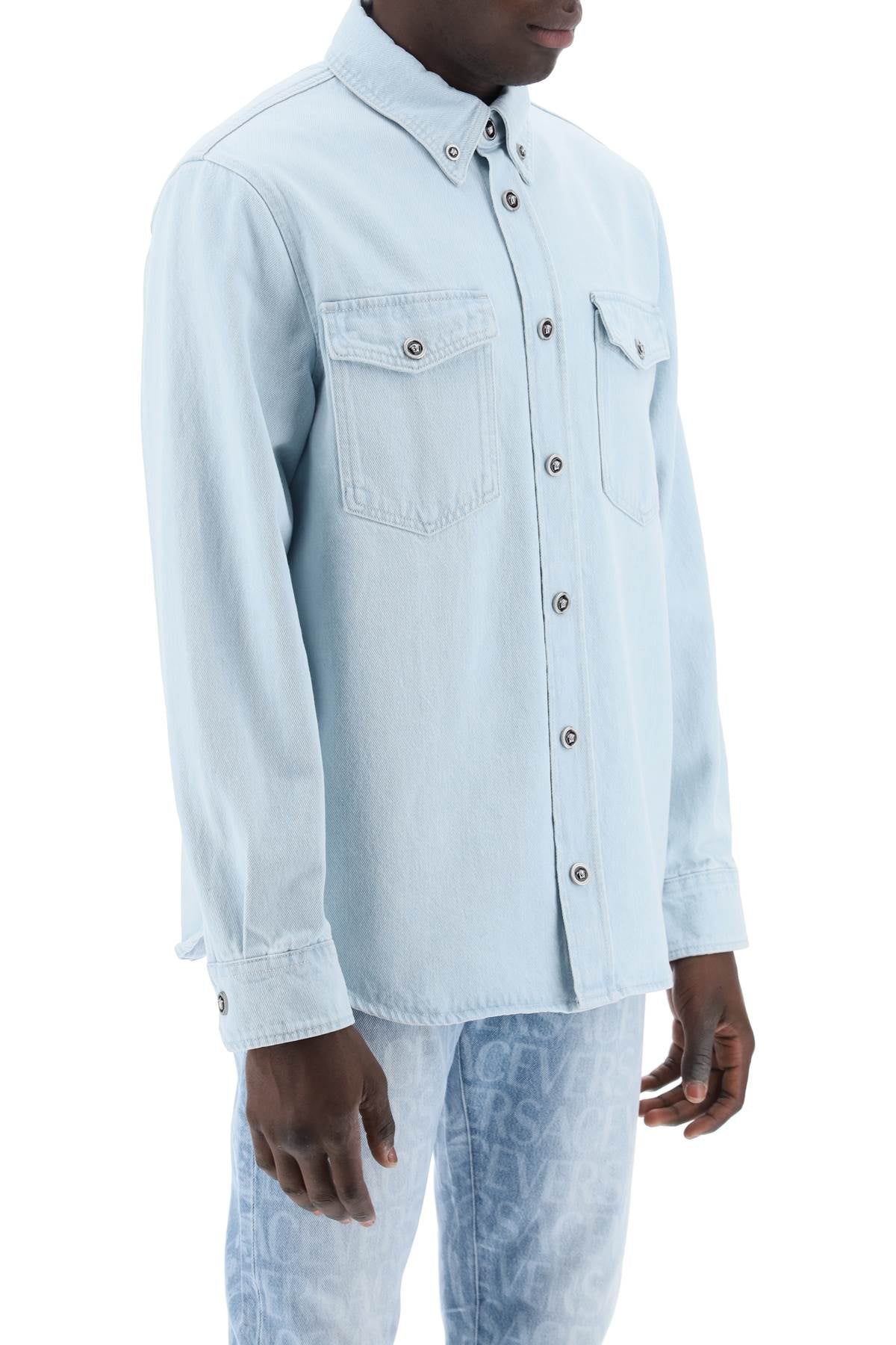 Versace "medusa denim shirt