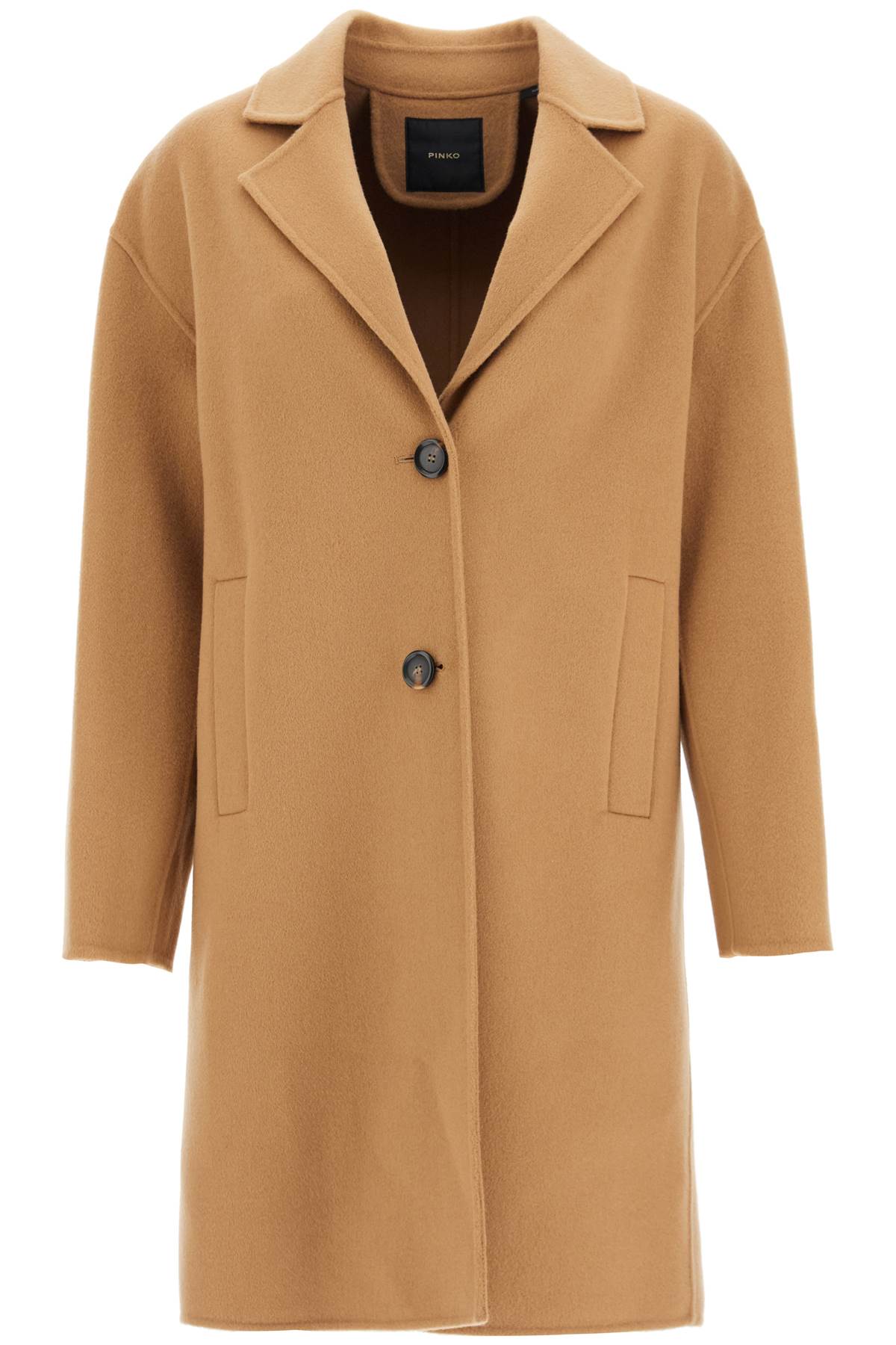 Pinko double wool coat with screwdriver design