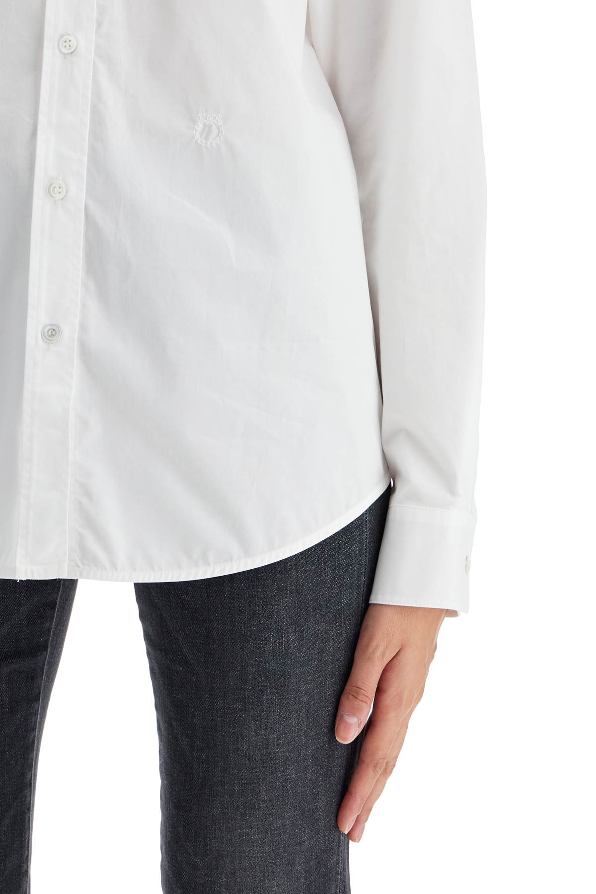 Pinko Classic Poplin Shirt For Men   White