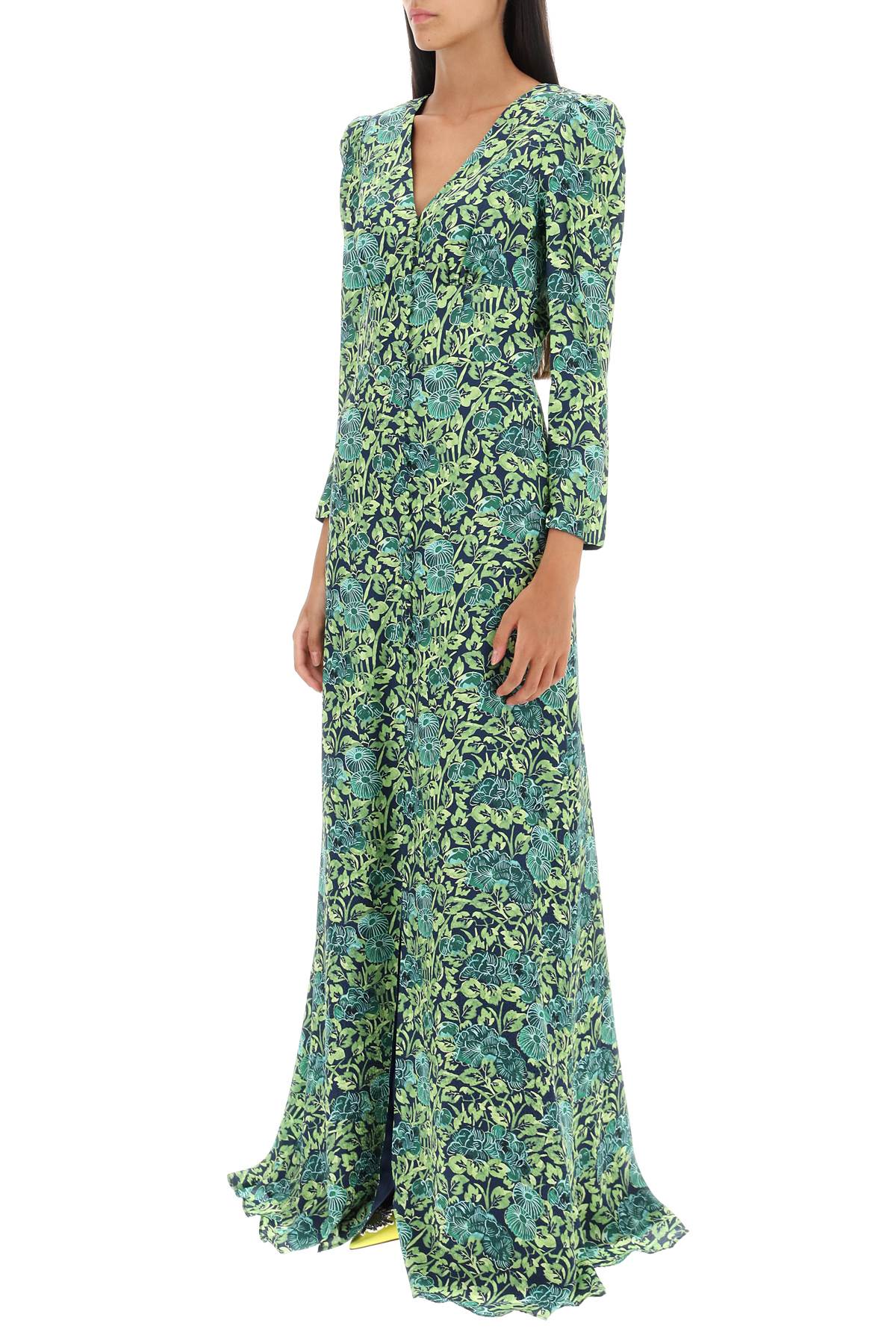 Saloni margot maxi silk dress