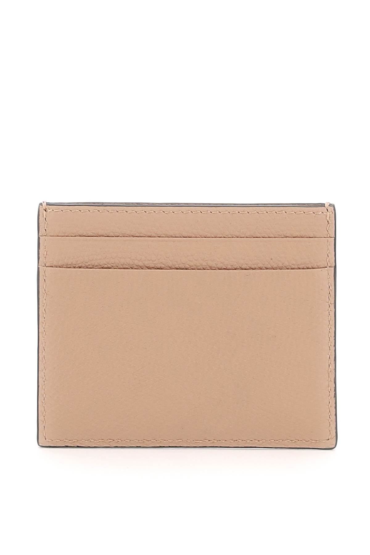 Valentino Garavani Vlogo Signature Grainy Calfskin Cardholder   Pink