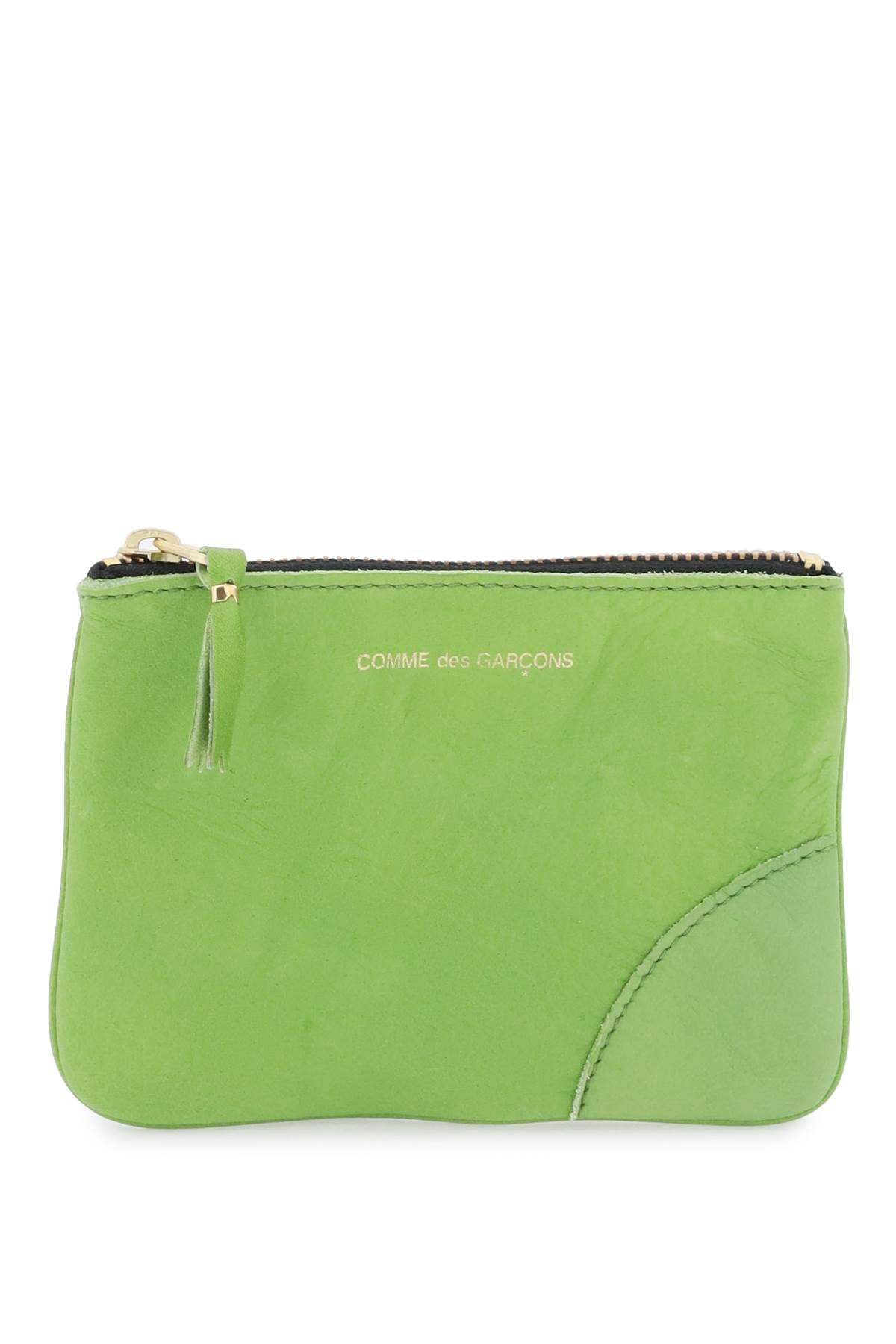 Comme Des Garcons Wallet Leather Coin Purse   Green