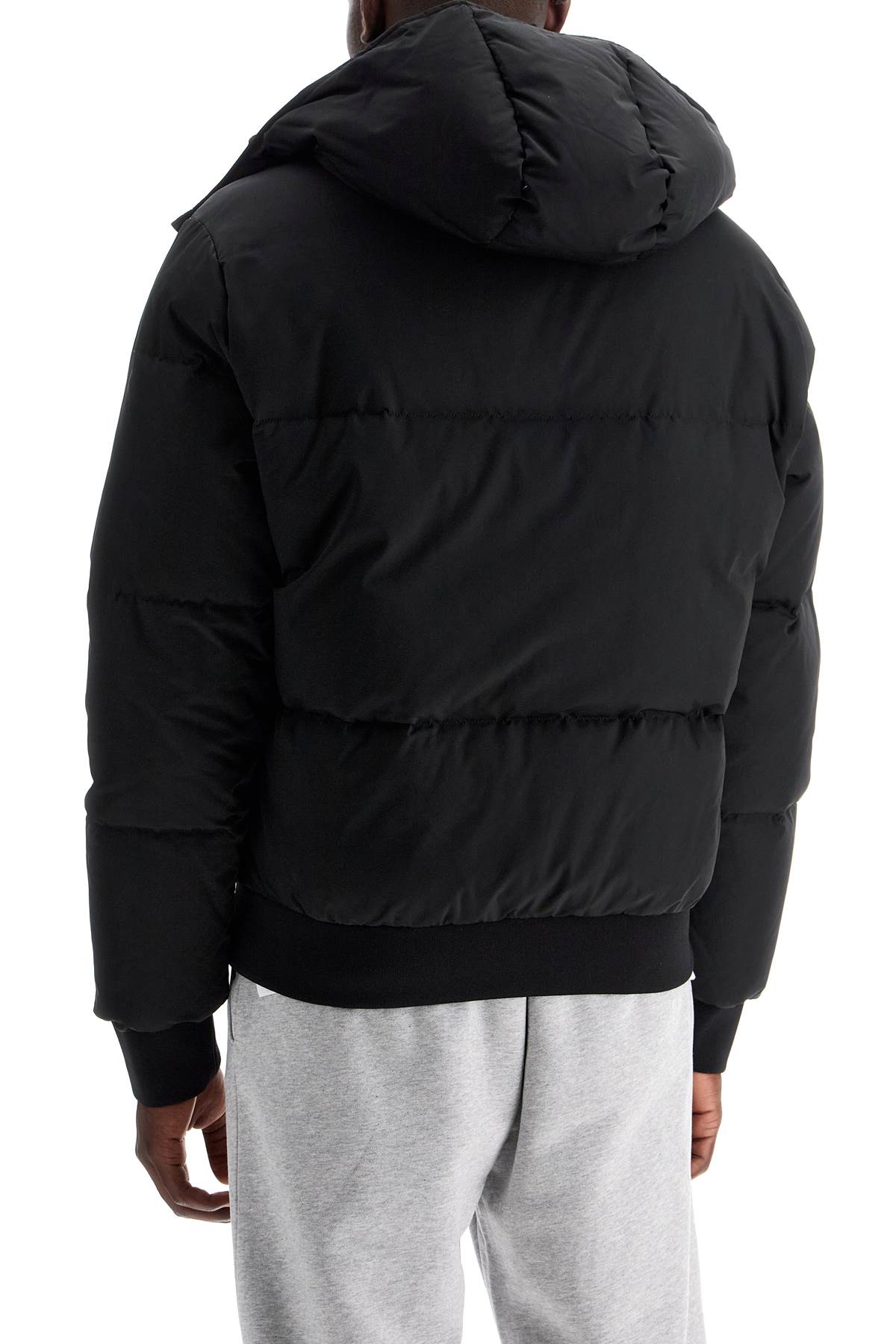 Moschino High Neck Down Jacket With Hood   Black