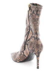 Stella Mc Cartney Python Print Ankle Boots   Brown