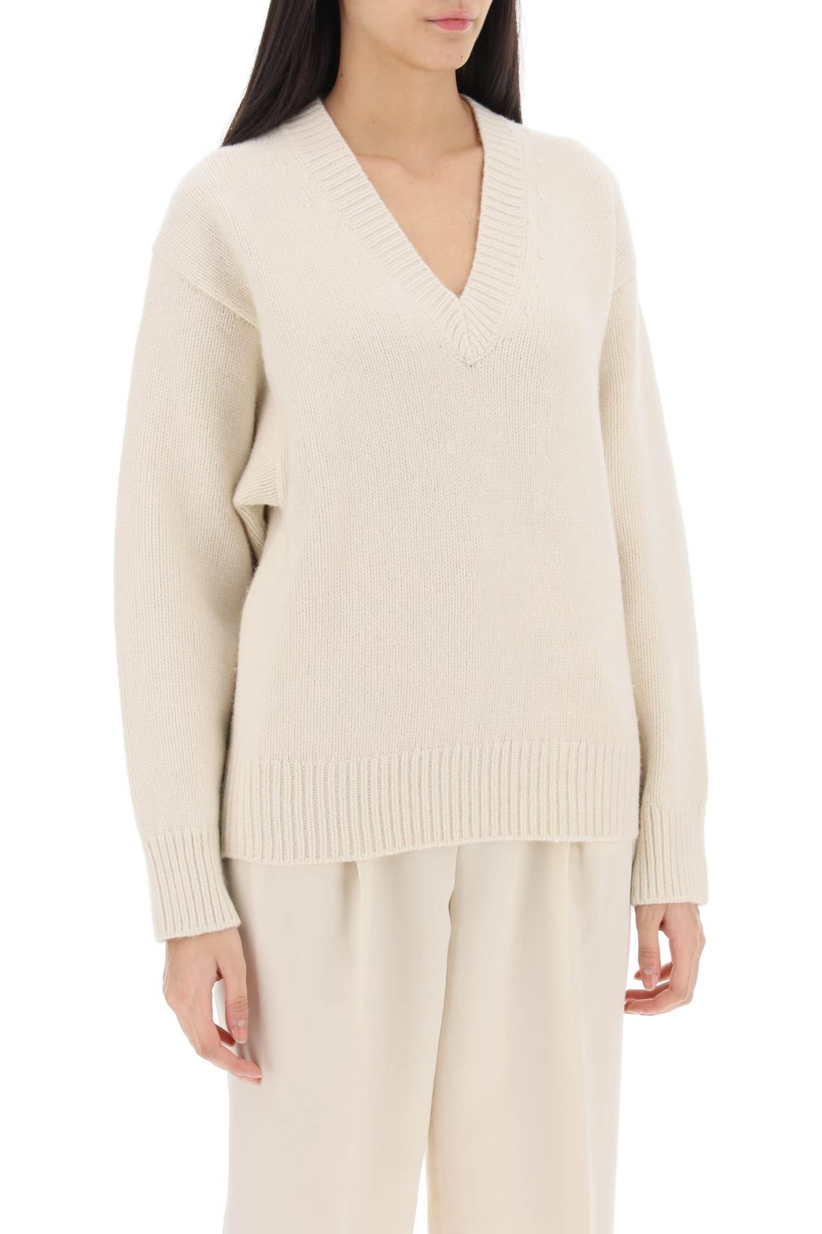 Toteme Wool And Cashmere Sweater   White