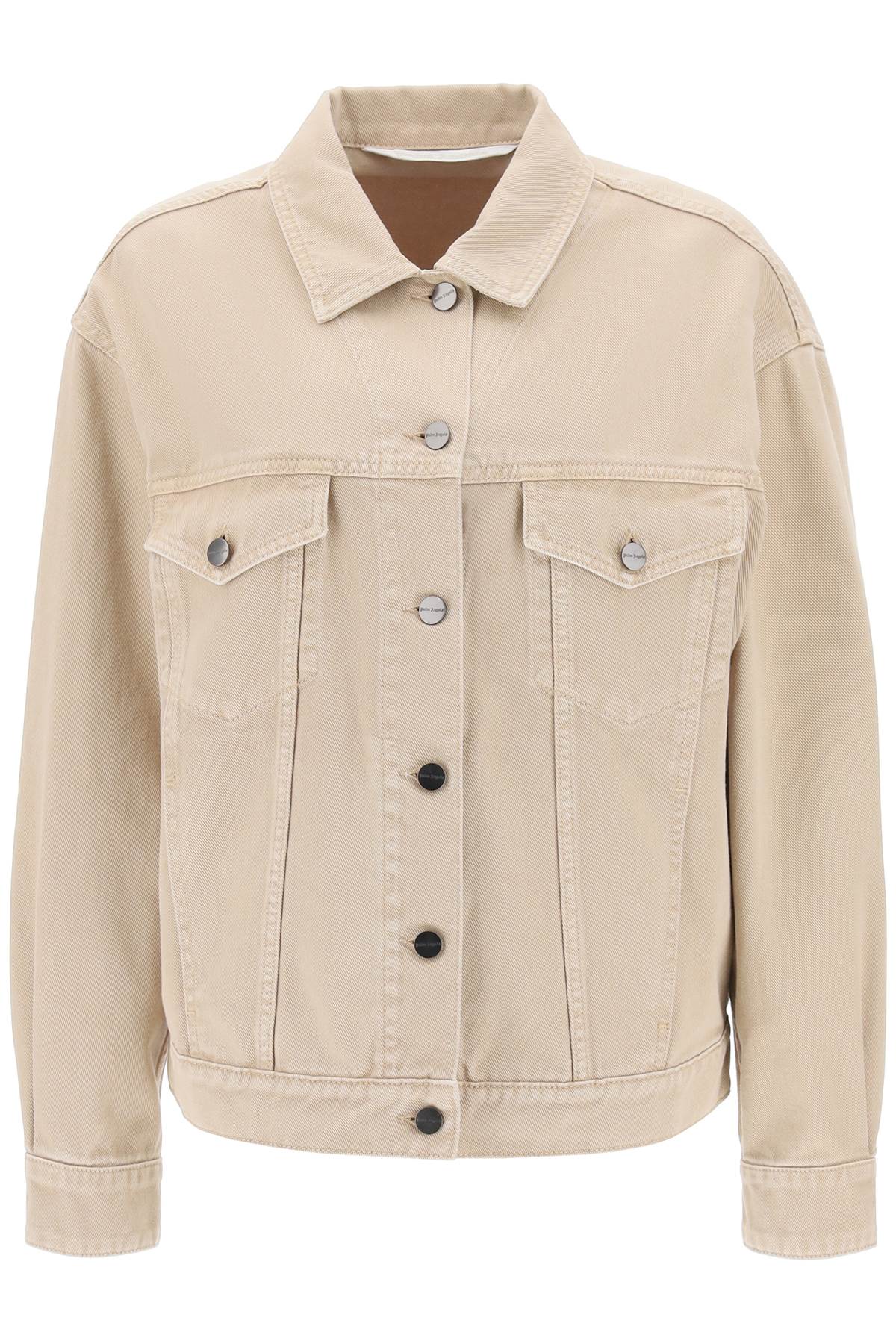 Palm Angels Oversized Denim Jacket   Beige