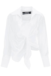 Jacquemus 'La Chemise Bahia' Draped Blouse   White