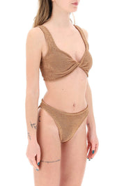 Hunza G. Juno Metallic Effect Bikini Set   Brown