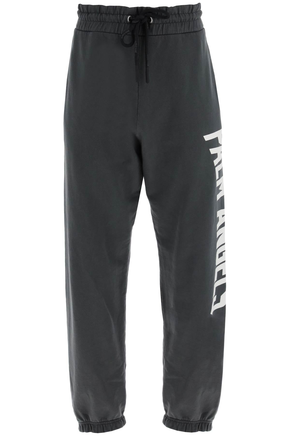 Palm Angels Jogger Pants With Oversized Logo   Grey